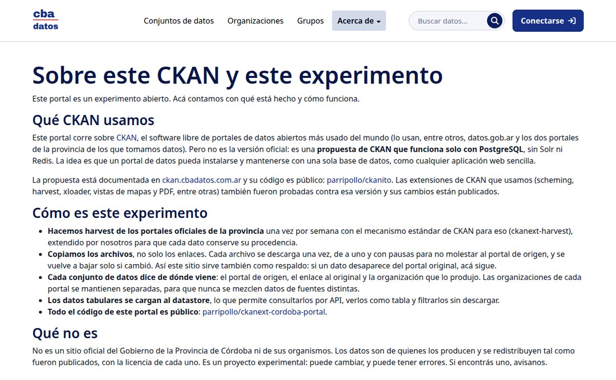 Sobre este CKAN y este experimento