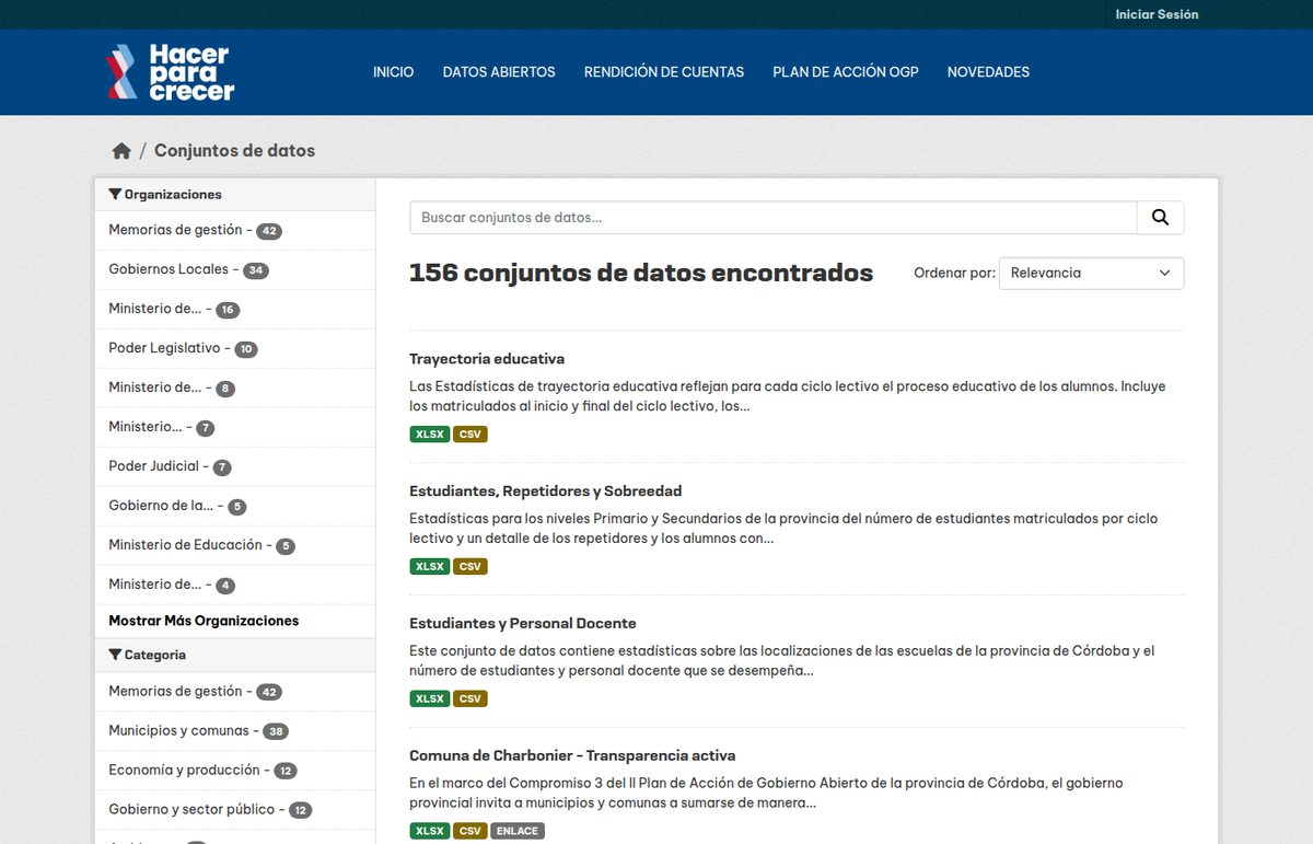 Conjuntos de datos del portal