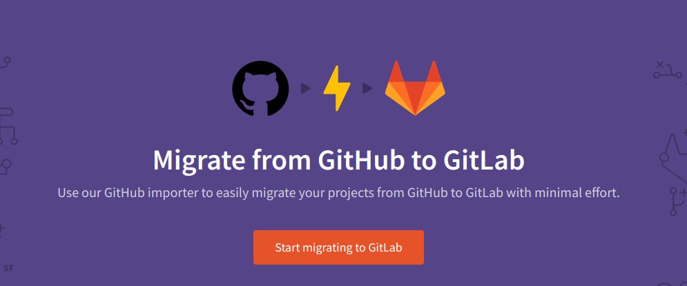 Home de GitLab al momento del anuncio