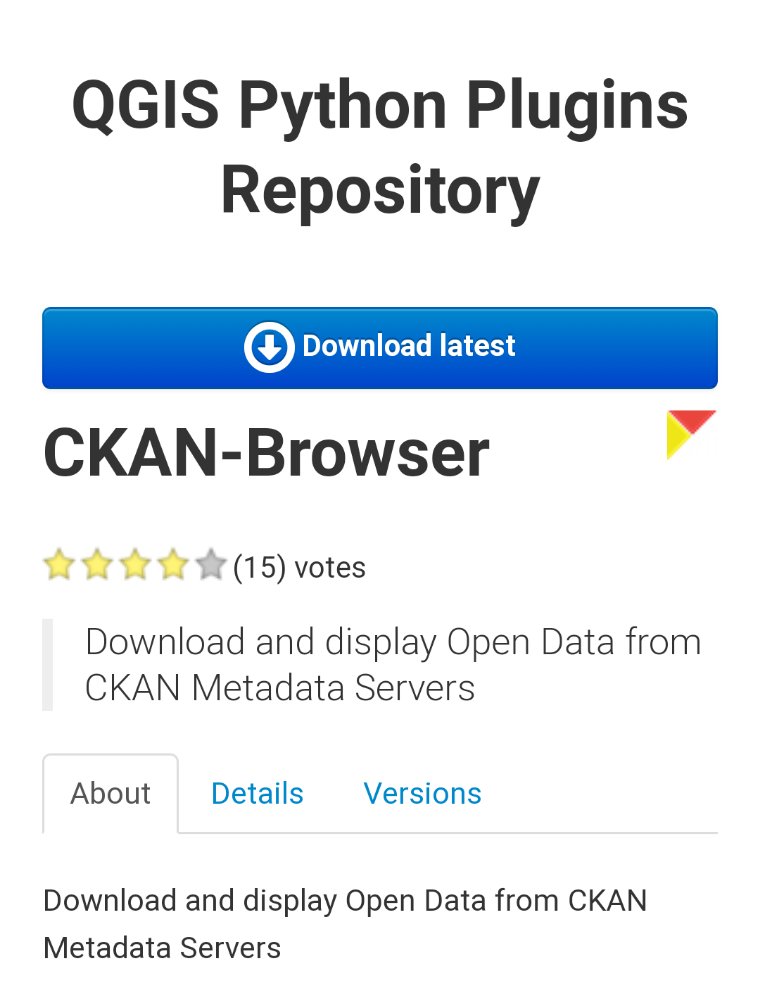 Extensión de QGIS para CKAN